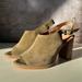 Madewell Shoes | Madewell The Carey Sandal In Suede Size 6 1/2 Green G1980 | Color: Green | Size: 6.5