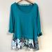 Anthropologie Tops | Anthropologie Little Yellow Button Skirted Bottom Tunic Women’s Size Xl | Color: Green | Size: Xl