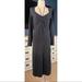Anthropologie Dresses | Anthropologie Tie Neck Black Midi Dress M | Color: Black | Size: M