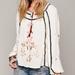 Free People Tops | Free People Tiger Lily Embroidered Peasant Top S | Color: Cream | Size: S