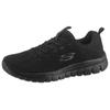 Sneaker SKECHERS "Graceful - Get Connected", Damen, Gr. 41, schwarz (schwarz uni), Textil, sportlich, Schuhe, Freizeitschuh, Halbschuh, Schnürschuh für die Maschinenwäsche geeignet