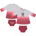 Newborn & Infant Colosseum Gray/Crimson Alabama Crimson Tide Hand in Ombre Dress Bloomers Set