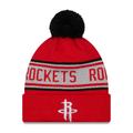 "Men's New Era Red Houston Rockets Repeat Cuffed Knit Hat with Pom"
