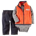 Carter's Baby Boys'"Prowling Fox" 3-Piece Outfit Orange/Gray 3 Months