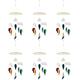 Toddmomy 6pcs Decorative Pendant Baby Hanging Nursery Mobiles Wooden Mobile Stroller Hanging Toy Ceiling Mobile Baby Bedside Wind Chime Wind Chime Ornament Child Crib Felt Hanging Bed