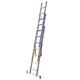 TB Davies 1102-007, Trade Triple Extension Ladder, 2.3 Meter / 7.5 Feet, Extends To 5.0 Meters / 16.40 Feet, Square Rungs, 5-Year Warranty, EN131 Professional