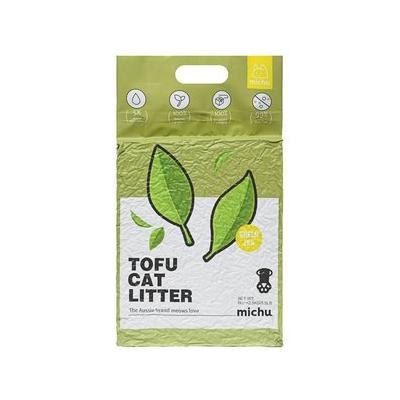 Michu Natural Clumping Flushable Tofu Cat Litter, 5.5-lbs bag, Green Tea