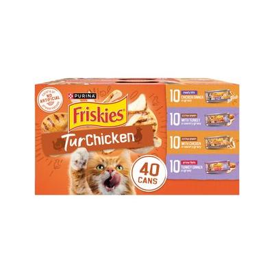 Friskies TurChicken Variety Pack Canned Cat Food, 5.5-oz, case of 40