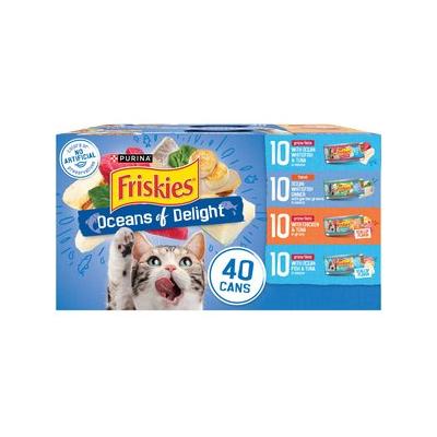 Friskies Oceans of Delight Variety Pack Canned Cat Food, 5.5-oz, case of 40