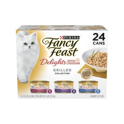 Fancy Feast Delights with Cheddar Grilled Canned Cat Food, 3-oz, 24 ct