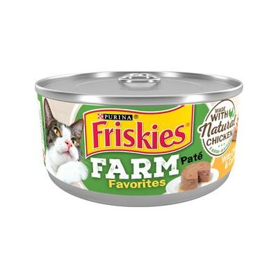 Friskies Farm Favorites Chicken & Carrots Pate Wet Cat Food, 5.5-oz can, case of 24