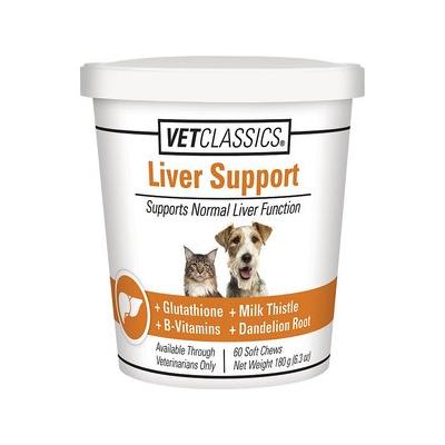 VetClassics Liver Support Soft Chews Dog & Cat Supplement, 60 count