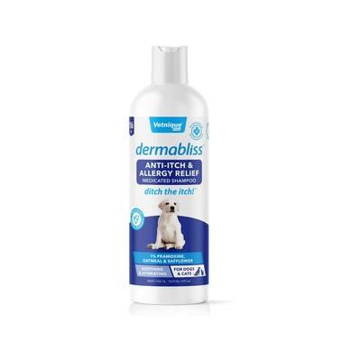 Vetnique Labs Dermabliss Medicated Allergy & Itch Relief Hydrocortisone Anti-Itch Cat & Dog Shampoo, 16-fl oz bottle