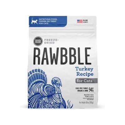 BIXBI RAWBBLE Turkey Recipe Grain-Free Freeze-Dried Cat Food, 10-oz bag