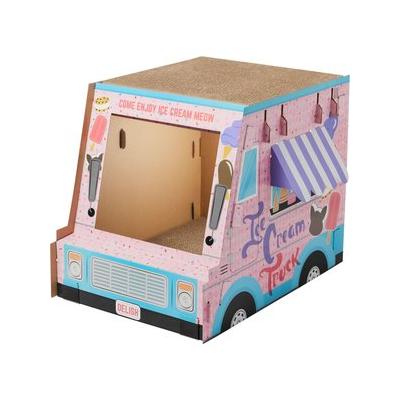 Frisco Ice Cream Truck Cardboard Cat House, 2-Story