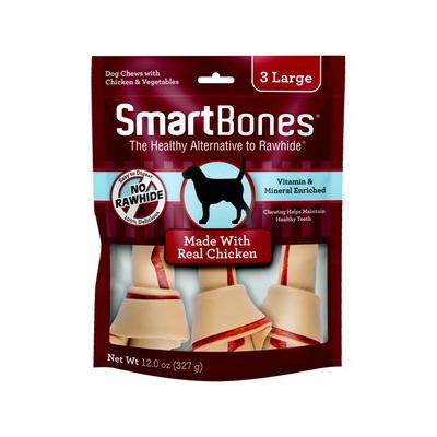 SmartBones Large Chicken Chew Bones Dog Treats, 3 count