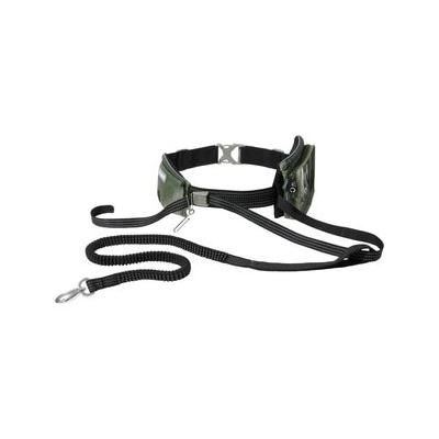 Frisco Outdoor Running Belt with Bungee Dog Leash, Green, ML