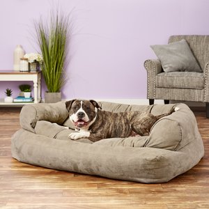 Snoozer Pet Products Luxury Overstuffed Cat & Dog Bed with Removable Cover, Buckskin, X-Large