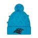 Women's New Era Blue Carolina Panthers Toasty Cuffed Knit Hat with Pom