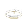 Elli - Infinity Freundschaft Set Bi-Color Silber Armbänder & Armreife Damen