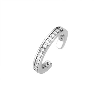 Giorgio Martello Milano Ohrklemme mit Zirkonia, Silber 925 Onesize Weiss Damen Image