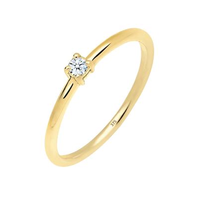 Elli DIAMONDS Verlobungsring Diamant 0.06 ct. 375 Gelbgold 56 Damen Image