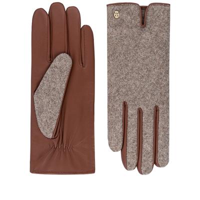ROECKL - Handschuhe Grünwald für Damen Loden-Leder Saddle Brown