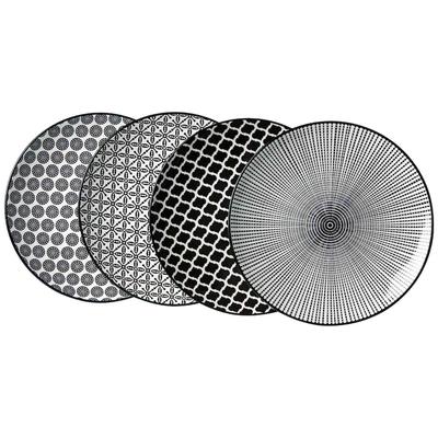 Ritzenhoff & Breker Takeo Speiseteller 4er Set schwarz-weiß Image
