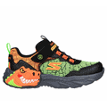 Skechers Boy's Skech-O-Saurus - Dino-Lights Sneaker | Size 12.5 | Black/Orange | Synthetic/Textile