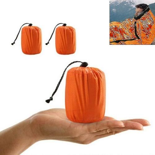 Notfallschlafsack Survival Schlafsäcke Notfalldecke Outdoor Camping(orange)