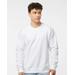 Tultex T340 Fleece Crewneck Sweatshirt in White size Medium 340