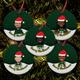 Packers 2022-23 American Football Vector Heroes Ceramic Christmas Tree Decoration Bauble LaFleur, Rodgers Green Bay Pack of 5