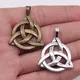 3 pièces 35x27mm Pendentif Triquetra Symbole Chanceux Amulette Triquetra Symbole Charme Triquetra