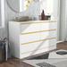 DH BASIC Mod Modern White 47-inch Wide 6-Drawer Double Dresser by Denhour