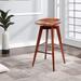 29 Inch Swivel Barstool with Contour Seat, Wood - 17.5 L x 17.5 W x 31 H Inches