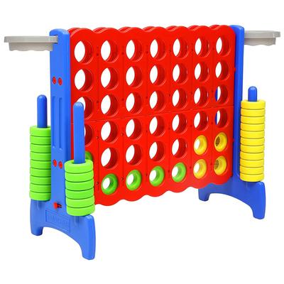 SDADI Giant 33 Inch 4-In-A-Row Game and Basketball Game for Kids, Blue and Red - 32.50 x 16.10 x 33 inches