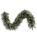 Vickerman 6' x 14" Berry Mixed Pine Cone Artificial Pre-Lit Garland, Battery Operated LED Warm White LED Wide Angle Lights