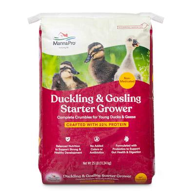Manna Pro Duckling Gosling Starter Grower Crumble, 25 lbs.