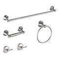 NIERBO 5-pieces Brushed Nickle Adjustable Expandable Bathroom Hardware Accessories Set Metal | Wayfair HB79BN