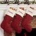 Personalization Mall Winter Melody Personalized Christmas Stocking Polyester in Red/White | 17.5 H x 8 W in | Wayfair 16286