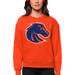 Women's Antigua Orange Boise State Broncos Victory Crewneck Pullover Sweatshirt