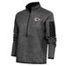 Women's Antigua Heather Black Kansas City Chiefs Team Logo Fortune Half-Zip Pullover Jacket