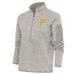 Women's Antigua Oatmeal Pittsburgh Pirates Logo Fortune Quarter-Zip Pullover Jacket