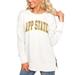 Women's Gameday Couture Cream Appalachian State Mountaineers Side Split Team Logo Pullover Top