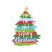 The Holiday Aisle® Ho Ho Ho Christmas Tree Paint Stripes Canvas, Wood | 30 H x 30 W x 1.25 D in | Wayfair B09656CF0E7C4145A8D7A8E98D0B0E25