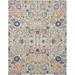 White 120 x 96 x 1 in Area Rug - Bungalow Rose Floral Power Loomed Area Rug in Ivory/Multi | 120 H x 96 W x 1 D in | Wayfair