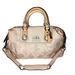 Coach Bags | Coach 12943 Madison Sabrina Op Art White Satchel Handbag \Prestine \ Msrp $478 | Color: Silver/Tan | Size: W: 15.5 In / H: 9.5 In / D: 5.5 In