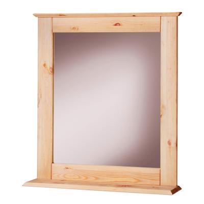 Badspiegel WELLTIME "Venezia Landhaus/Sund", braun (holzfarben), B:58cm H:65,4cm T:12cm, Spiegel, Breite 58 cm, aus Massivholz Image