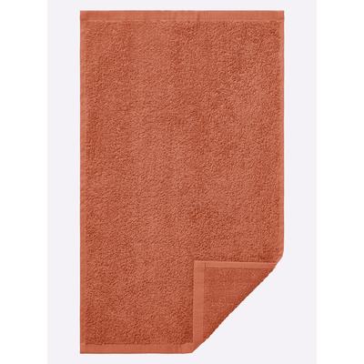 Handtuch WÄSCHEPUR Gr. 1, orange (papaya), B:50cm L:100cm, 100% Baumwolle, Handtücher (Packung) Image