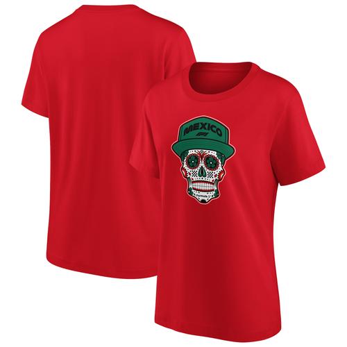 Formula 1 Mexico Skull Graphic T-Shirt - Red Womens